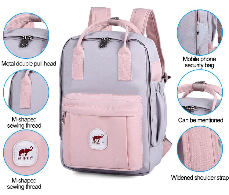 Travel school laptop nylon student backpack custom bag 