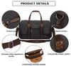 Washed Travel Leather Duffel Canvas Bag for College