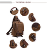 Unisex backpack sling shoulder chest canvas bag for boy