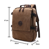 male Coffee Canvas Backpack with zip