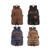 durable Coffee Canvas Backpack with zipper