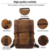 waxed canvas bagpack leather outdoor laptop men backpack
