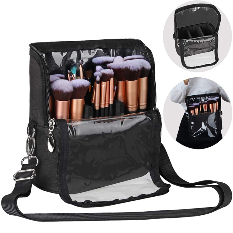 Custom cosmetic organizer pvc makeup brush storage bag