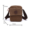 plain canvas mini college student shoulder messenger bag