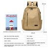 canvas laptop school backpack bag with usb charging 