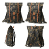camo leather backpack waxed canvas bagpack for men