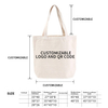 Custom Advertising Canvas Reusable Cotton Tote Shopping Bag