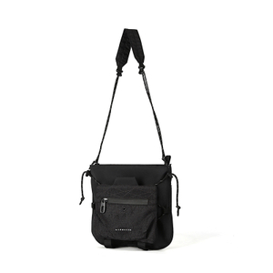 Cross body female sling nylon black messenger bag