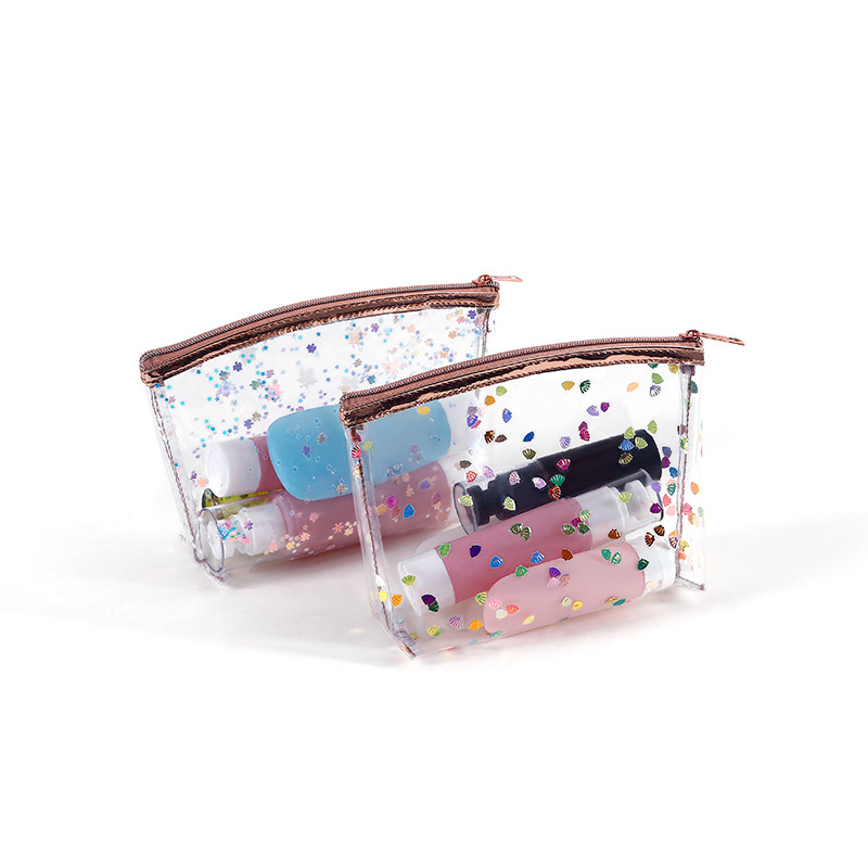 PVC zipper cosmetic bag transparent waterproof wash bag