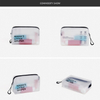 Silkprinting Custom Female Travel Transparent Cosmetic Makeup Bag