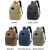 Retro simple unisex school canvas laptop backpack bag 