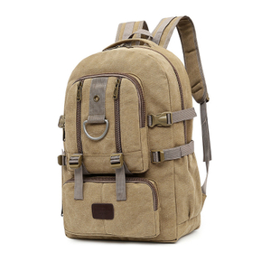 Travel rucksack young washed canvas shoulder backpack bag 