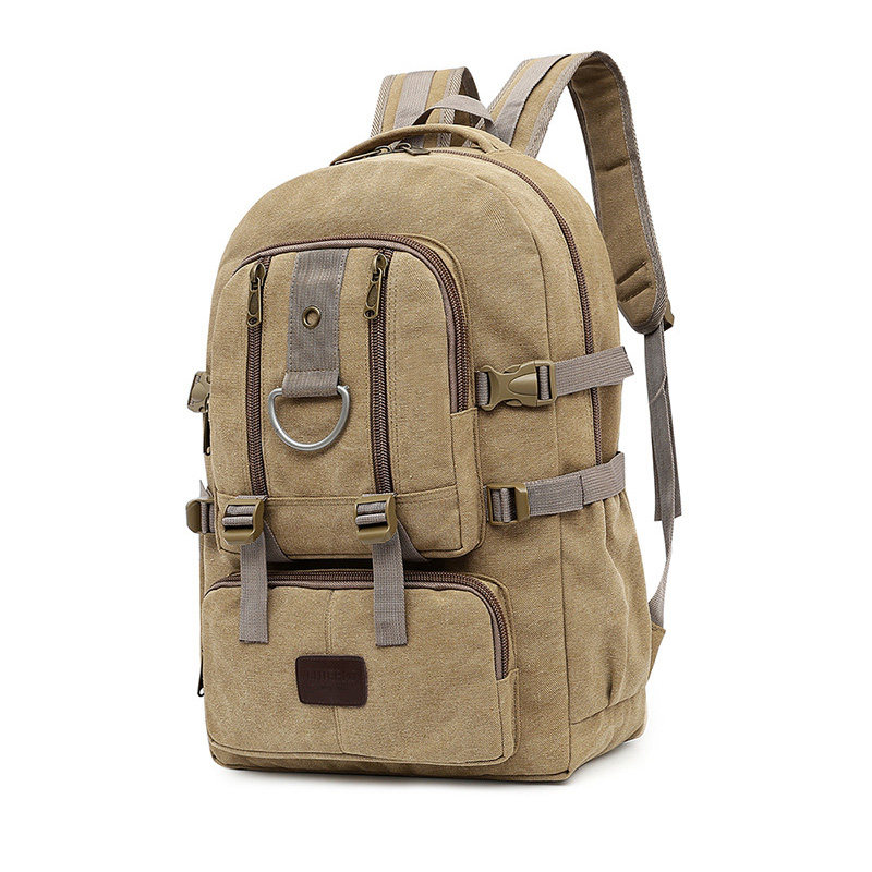 Travel rucksack young washed canvas shoulder backpack bag 