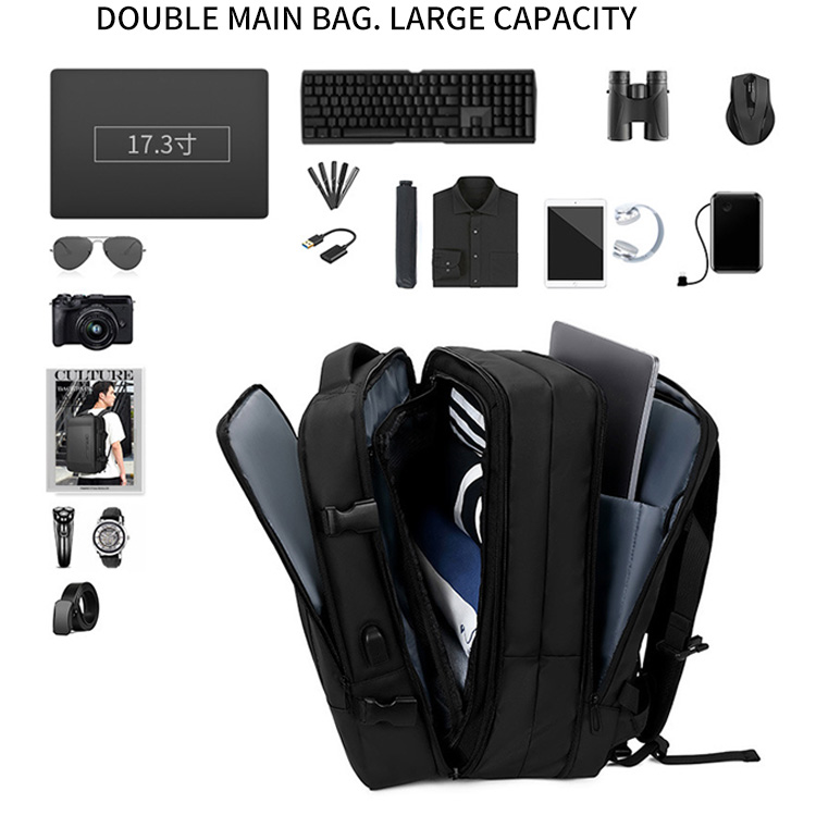 Nylon Anti-Theft Smart USB Laptop Backpack Custom Bag 