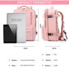 Nylon Multi-pocket Laptop Women Usb Backpack Custom Bag 