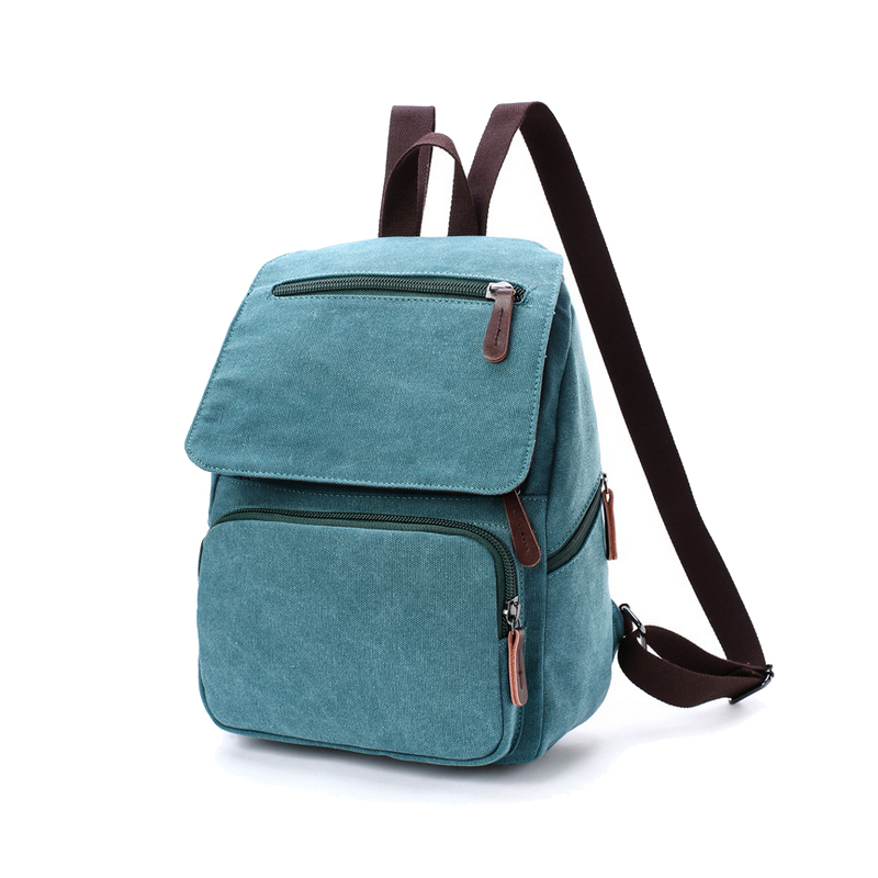 small green Canvas Backpack For work