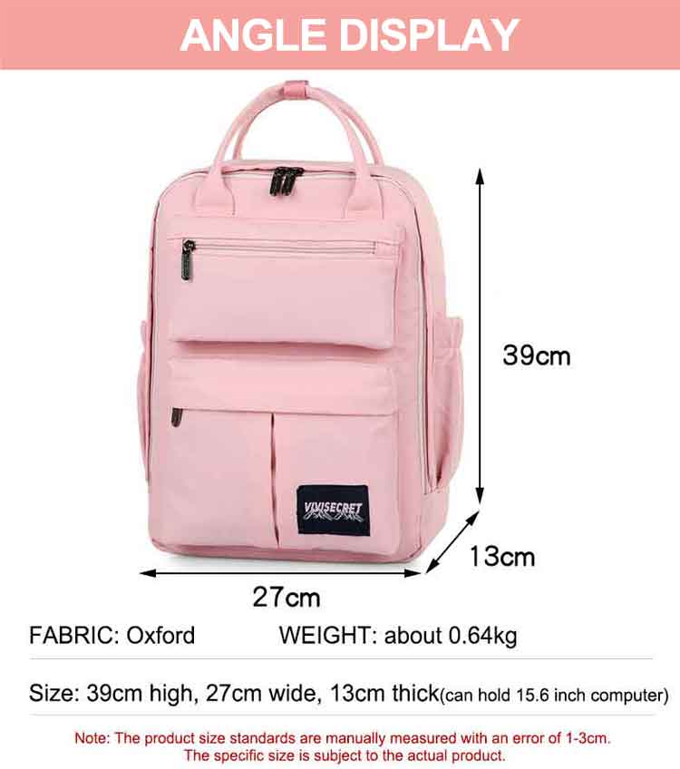 Woman back pack travel school backpack custom bag 