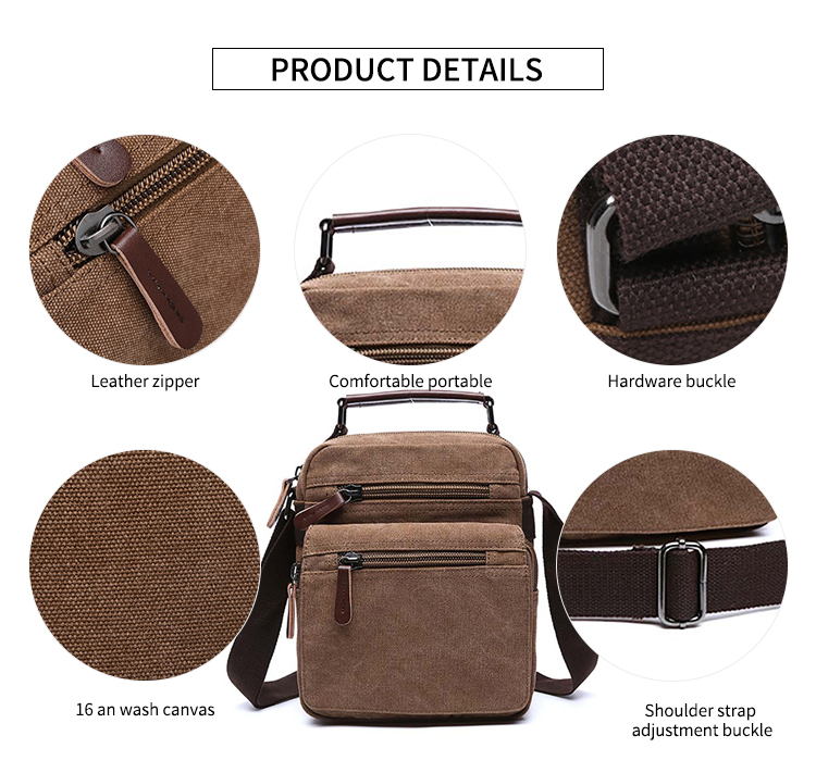 small sling crossbody shoulder canvas bag for men