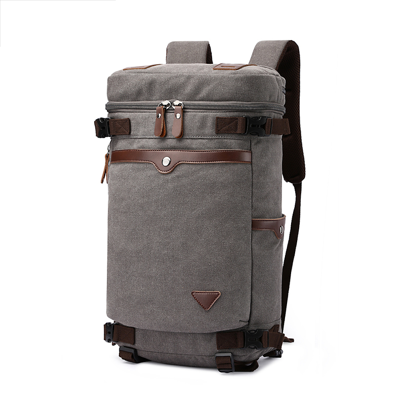 male grey Canvas Backpack for college