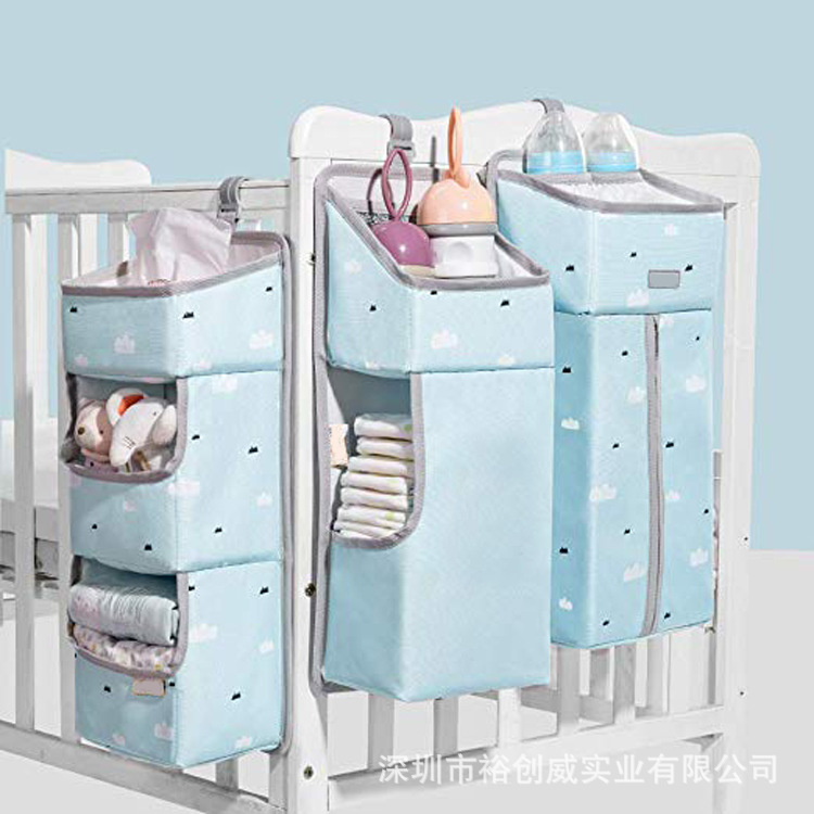 Customized baby bedside storage diaper toy organizing bag 