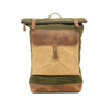 Large Genuine Leather Backpack Canvas Bag For Youth