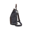 fashion vintage waxed mens school canvas leather backpack