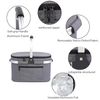 Insulated cooler basket portable aluminum alloy picnic bag