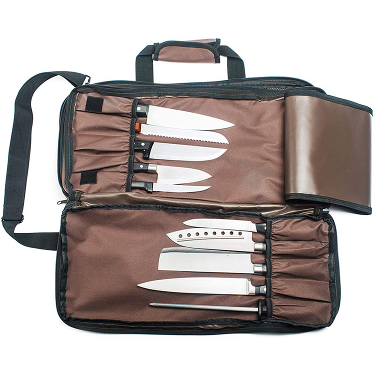 Custom professional kitchen tool kit chef knife set bag