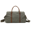 Retro leather handbags weekend travel duffel canvas bag