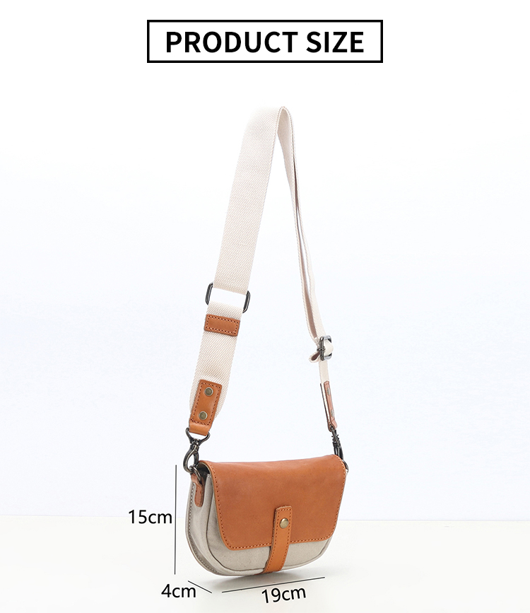 canvas leather satchel shopping messenger crossbody sling bag 