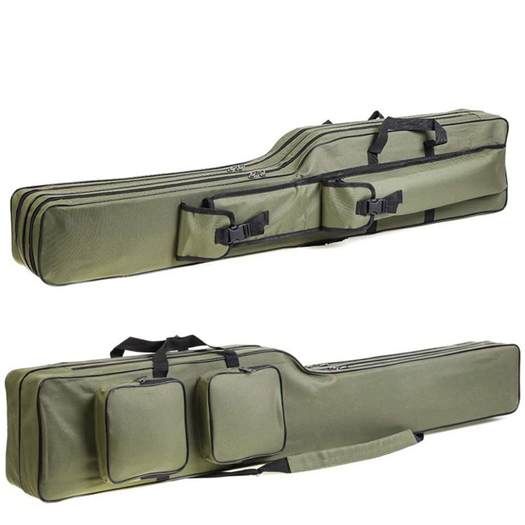 Custom rod case storage portable fishing tackle bag