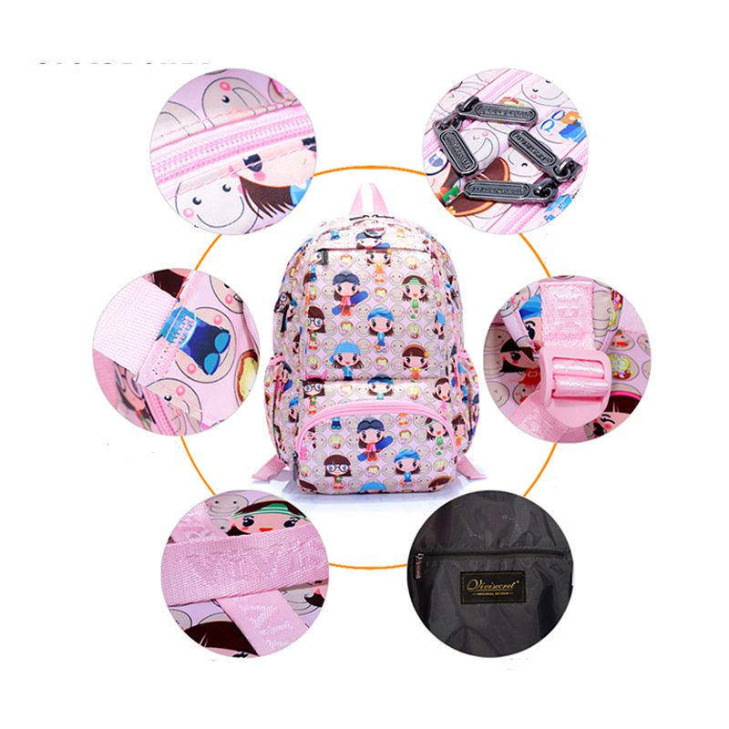 custom polyester schoolbag print kids children school backpack