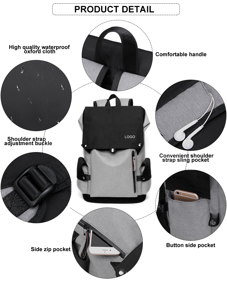 Custom logo modern travel unisex cool laptop backpacks