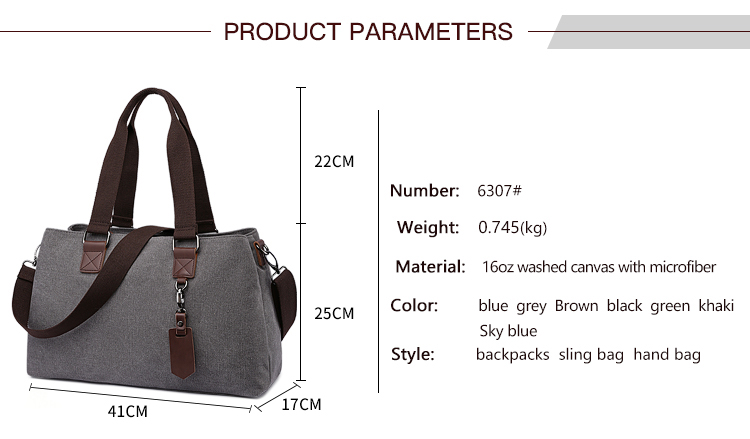 Handbag Multi Messenger Satchel Shoulder Work Canvas Bag