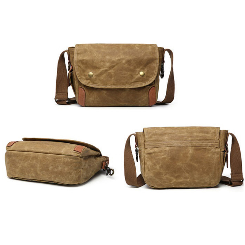 waterproof messenger crossbody satchel sling waxed canvas bag