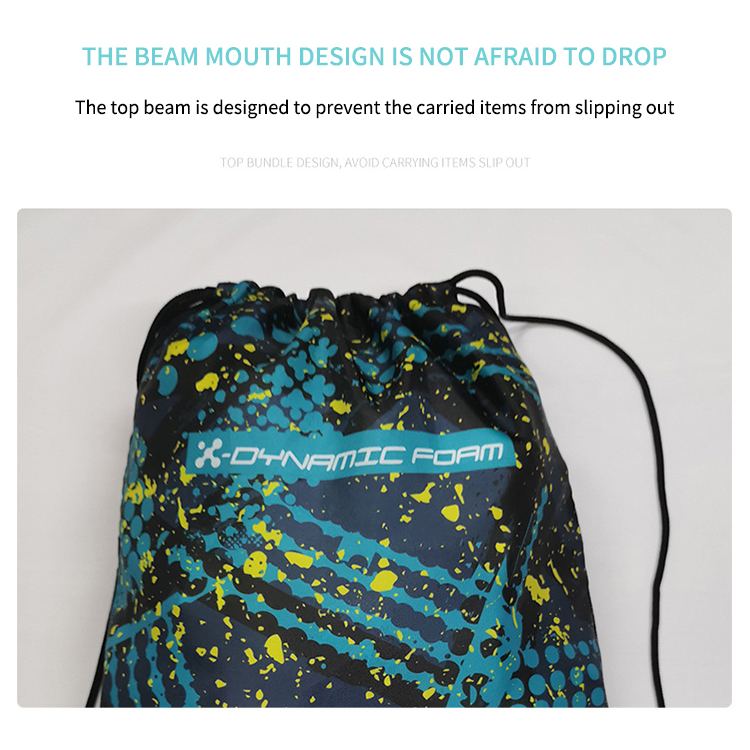 Factory Sublimation Waterproof Drawstring Polyester Backpack Custom Bag