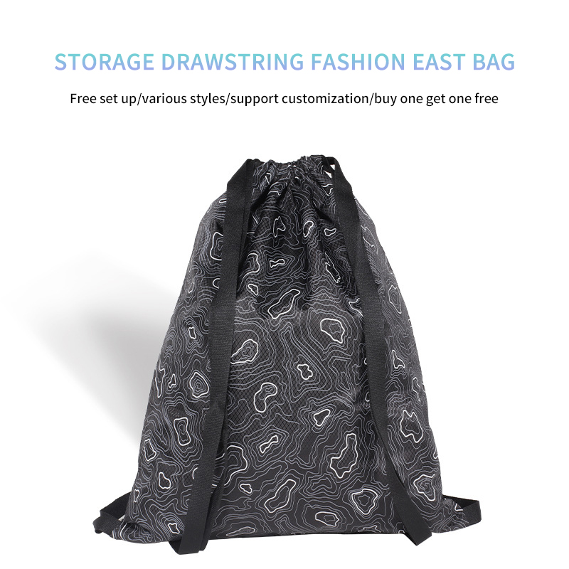 Print gift gym backpack oxford drawstring custom bag