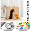 Jute Gift Retro Lunch Tote Shopping Custom Bag