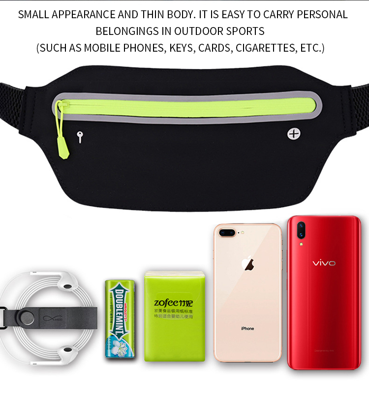 Running sports yoga fanny multi-functional waist custom bag