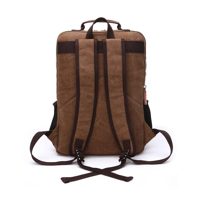 good quality Khaki Canvas Backpack For work