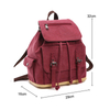Vintage trendy women durable school backpack canvas bag
