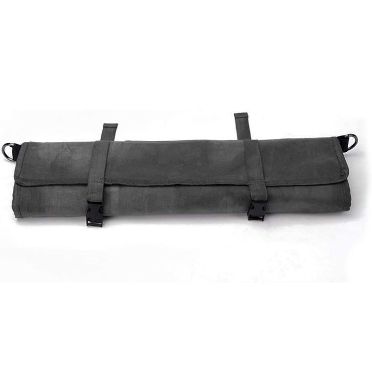 Durable Waxed Canvas Roll Chef Knife Storage Bag