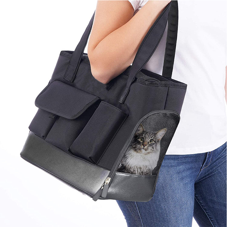 Custom portable dog handbag cat pet carrier bag