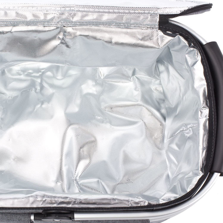 Insulated cooler basket portable aluminum alloy picnic bag