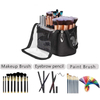 Custom cosmetic organizer pvc makeup brush storage bag