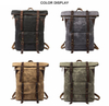 waterproof mens waxed canvas mochila laptop leather backpacks