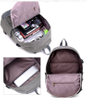 canvas business school laptop backpack usb charging bag 