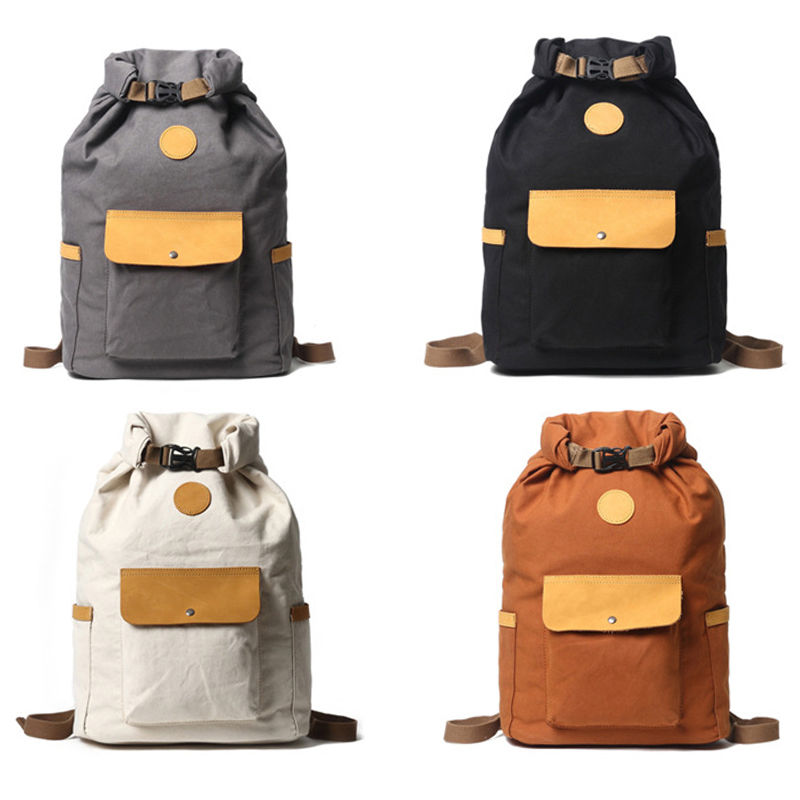 unisex packsack women cotton bookbag canvas bag backbags