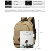 Retro Schoolbag Outdoor Travel Canvas Bag Student Backpack