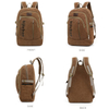 Laptop back pack unisex vintage canvas backpack bag